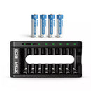 XTAR AA Lithium Battery 8-Pack with 8 Bay USB Charger Main Image