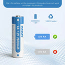 XTAR AA Lithium Battery Button Top Positive Terminal Close-up
