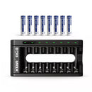 XTAR AAA Lithium Battery 8-Pack with 8 Bay USB Charger Main Image