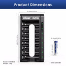 XTAR AAA Battery and 8-Bay Charger Dimension Drawing