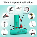 INR18650-20R4 battery powering a high-wattage vape mod, tactical flashlight, and cordless power tool – real-world high-drain applications.