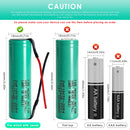 Samsung INR18650-20R4 battery flat top, button top, spot welded tabs and pre-wired with leads comparison showing terminal types and configurations