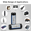Keeppower 18500 2600mAh battery for tactical flashlights