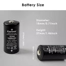 Keeppower IMR18350 1600mAh battery installed in a mechanical vape mod with atomizer