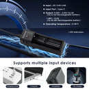 Keeppower K1 charger featuring adjustable 0.5A, 1A, and 2A charging current via SET button, 5-level 25-100% LED power indicator, and universal USB Type-C input port.