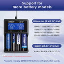 LCD 4-Bay Charger for 14500 16340 18350 18650 Batteries