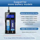 LCD Charger Compatible with 18650, 26650, 21700 Batteries