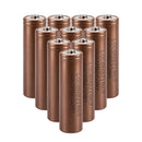 LG HG2 Chocolate 18650 rechargeable battery 3000mAh 20A high drain button top, 10 pieces, for vaping, power tools, high-power flashlights, and RC models.