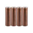 LG HG2 Chocolate 18650 rechargeable battery 3000mAh 20A high drain button top, 4 pieces, for vaping, power tools, high-power flashlights, and RC models.