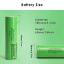 LG MJ1 18650 battery dimensions diagram