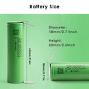 LG MJ1 18650 battery dimensions diagram