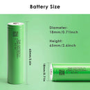 LG MJ1 18650 battery dimensions diagram