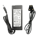 LiitoKala 14.6V 3A LiFePO4 battery charger for 4S LiFePO4 battery packs with UK plug. 100-240V wide voltage input, DC 5.5×2.1mm plug, constant current & voltage smart charging.