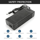 LiitoKala 14.6V 3A LiFePO4 charger featuring constant current & constant voltage (CC/CV) charging, over-current protection, over-voltage protection, and CE/RoHS/FCC safety certifications.