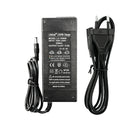 LiitoKala 14.6V 5A LiFePO4 battery charger for 4S LiFePO4 battery packs with EU plug. 100-240V wide voltage input, DC 5.5×2.1mm plug, constant current & voltage smart charging.