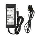 LiitoKala 16.8V 2A Li-ion battery charger for 4S 18650/21700 battery packs with UK plug. 100-240V wide voltage input, DC 5.5×2.1mm plug, constant current & voltage smart charging.