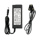 LiitoKala 25.2V 2A Li-ion battery charger for 6S 18650/21700 battery packs with UK plug. 100-240V wide voltage input, DC 5.5×2.1mm plug, constant current & voltage smart charging.
