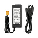 LiitoKala 25.2V 2A Li-ion battery charger with XT60 plug for 6S 18650/21700 battery packs, EU plug. 100-240V wide voltage input, constant current & voltage smart charging.