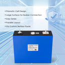 LiitoKala 3.2V 100Ah prismatic cell design with large surface for busbar connection, easy series and parallel layout, and flexible configuration for custom battery packs.