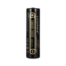  LiitoKala Lii-35A 18650 battery with 3500mAh capacity, 10A discharge, and built-in protection board (69mm). Adds ~4mm length for added safety in consumer electronics.