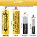 LiitoKala Lii-50E 21700 battery terminal guide showing Flat Top (70.9mm) and Button Top (72mm) options for different device compatibility.