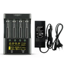 LiitoKala Lii-600 4-slot professional smart battery charger and tester with EU plug, touch screen, 3A fast charging and internal resistance testing. Batteries not included.