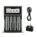 LiitoKala Lii-CH4 4-slot smart battery charger with Type-C fast charging, LCD display, and universal compatibility for 1.5V Li-ion, 1.2V NiMH, 3.2V LiFePO4 & 3.7V Li-ion batteries. Batteries NOT included.UK