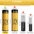 LiitoKala Lii-King6000 21700 battery terminal guide showing the Flat Top (21.65×70.95mm) version. Fits standard battery compartments in flashlights and small electronics. Low internal resistance ≤15mΩ for stable high-current output.
