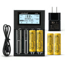 LiitoKala Lii-M4 4-Slot Smart Charger Kit with 4x 21700 5000mAh Batteries - Power Bank Function, Type-C Input, USB Output, Capacity Test (TEST Mode) for Flashlights, Power Banks & DIY Projects (Flat Top / Button Top, US/EU/UK Plug Options)