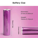 Dimension specifications for Lishen maximum capacity 21700 battery