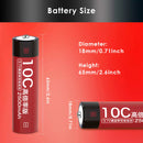 Dimension specifications for 2500mAh lithium ion battery in solar and remote devices