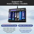 For Li-ion 10400 to 26650 & Ni-MH AA AAA - 6 Bay Capacity