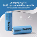 Soshine 26650 4000mAh cell detail showing LiFePO4 marking and button top