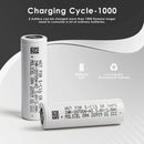 Molicel 20700 3000mAh capacity and 500 cycle life chart