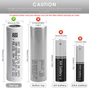 Molicel 20700 flat top battery terminal comparison