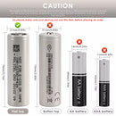 Molicel P42A 21700 protected cell with integrated PCB protection module and safety feature infographic