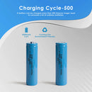 Molicel M35A 18650 3500mAh 10A high capacity cell side profile – standard 18650 dimensions, light blue wrap