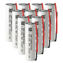 Molicel P26A 18650 rechargeable Li-ion battery 2600mAh 35A high drain pre-wired with leads, 10 pieces, for vape, power tools, flashlights, and DIY battery pack assembly.