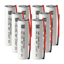 Molicel P26A 18650 rechargeable Li-ion battery 2600mAh 35A high drain pre-wired with leads, 8 pieces, for vape, power tools, flashlights, and DIY battery pack assembly.