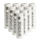 10 pieces of Molicel P28A INR 18650 lithium-ion battery with 2800mAh capacity and 35A max discharge, unprotected flat top for high-drain applications.
