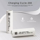 Molicel P30B 18650 3000mAh 40A high drain cell side profile – flat top terminal, cyan wrap, 65mm length