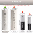 Molicel P45B 21700 protected cell with built-in overcharge, overdischarge, short circuit PCB – safety infographic