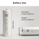 Molicel INR-21700-P45B battery dimensions diagram showing 21.6mm diameter and 70.2mm height specifications
