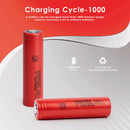 NCR18650GA battery cycle life capacity at 10A discharge