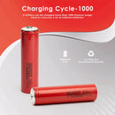 NCR18650GA battery cycle life capacity at 10A discharge