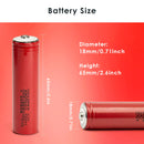 NCR18650GA 18650 battery dimensions