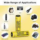 NITECORE NL1836 18650 battery applied in high-lumen flashlights, camping lanterns, portable radios and other outdoor gear, providing stable 4A output.