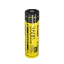 NITECORE NL1836HP 18650 rechargeable Li-ion battery with 3600mAh capacity and 8A high-drain output, featuring a built-in protection board for flashlights and high-power devices.