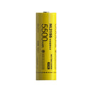 NITECORE NL2155 21700 rechargeable Li-ion battery with 5500mAh capacity, 8A discharge, IPX6 waterproof rating, and built-in protection board.