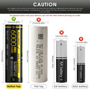 NITECORE NL2160HPi battery guide showing the unique Dual Polarity (Same Side) output design, with both positive and negative terminals on one end for i-Series devices.